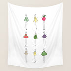 Foodie Ladies Wall Tapestry Gallery Image 4