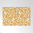 Folk Art Bunnies - Ochre and white Welcome Mat Gallery Image 1