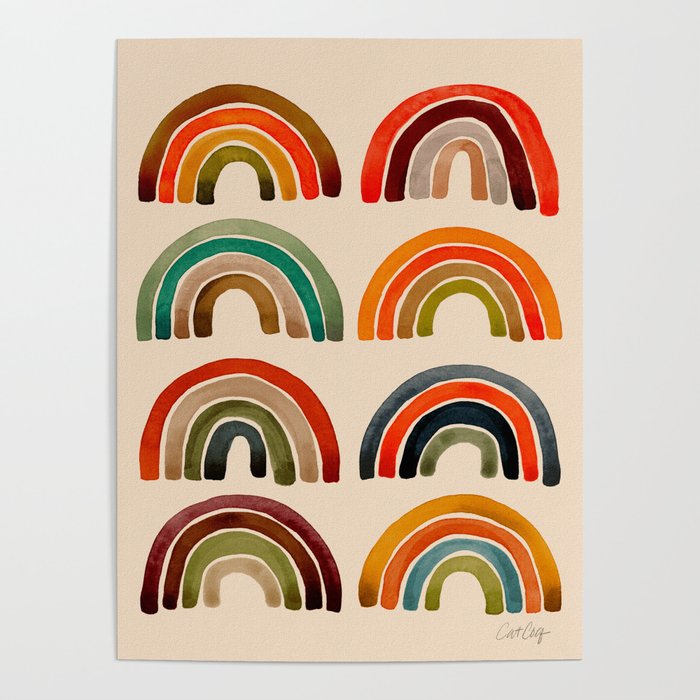 Rainbow Watercolor - Retro Palette Poster Gallery Image 4