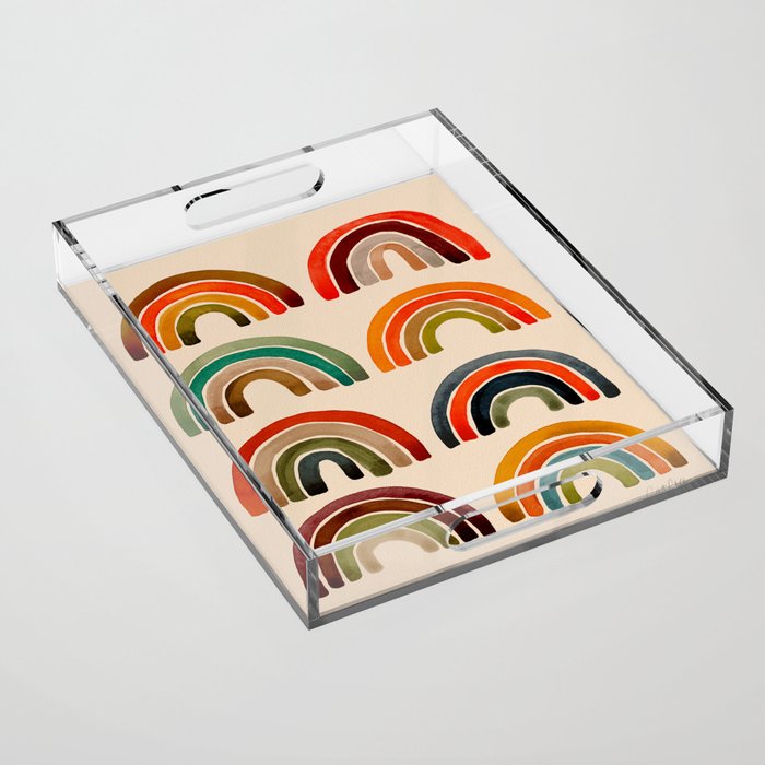 Rainbow Watercolor - Retro Palette Acrylic Tray Gallery Image 1