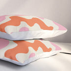 Pink and orange retro style liquid swirls Pillow Sham Gallery Image 3