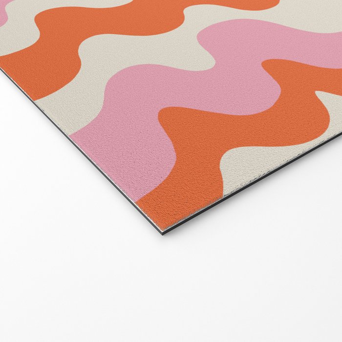 Pink and orange retro style liquid swirls Welcome Mat Gallery Image 2