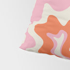 Pink and orange retro style liquid swirls Pillow Sham Gallery Image 4