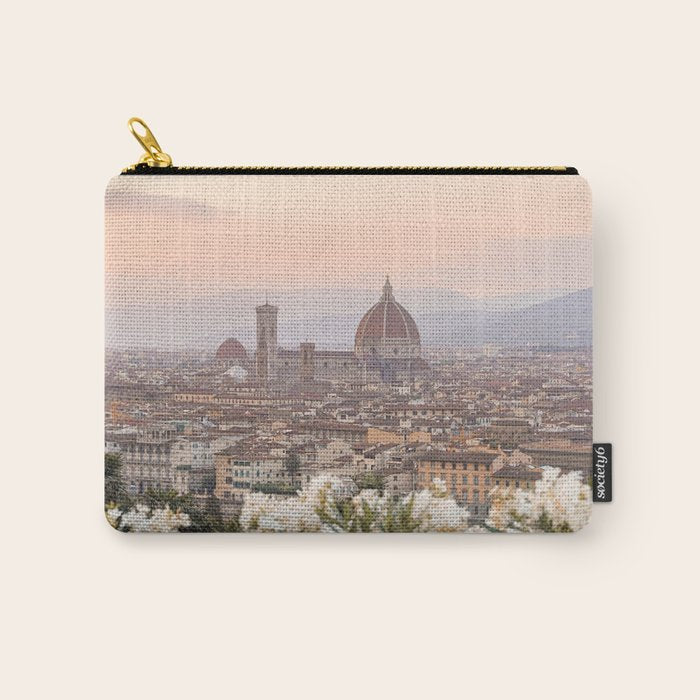 Sunset In Florence, Tuscany Photo | Il Duomo Cathedral In Soft Pastel Colors Art Print | Italy Travel Photography Carry All Pouch Gallery Image 1
