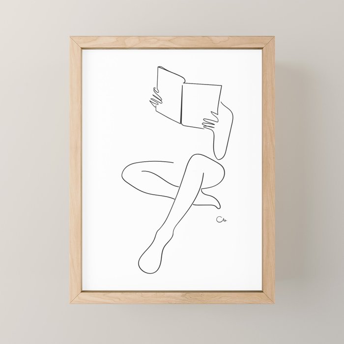 Reading Naked N.3 Mini Art Print