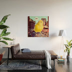 Canary in the City Wood Wall Art Gallery Image 2