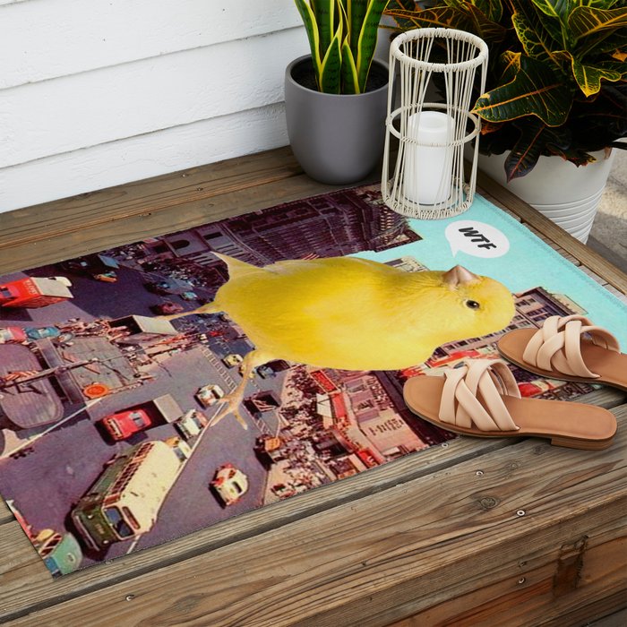 Canary in the City Outdoor Rug Gallery Image 2