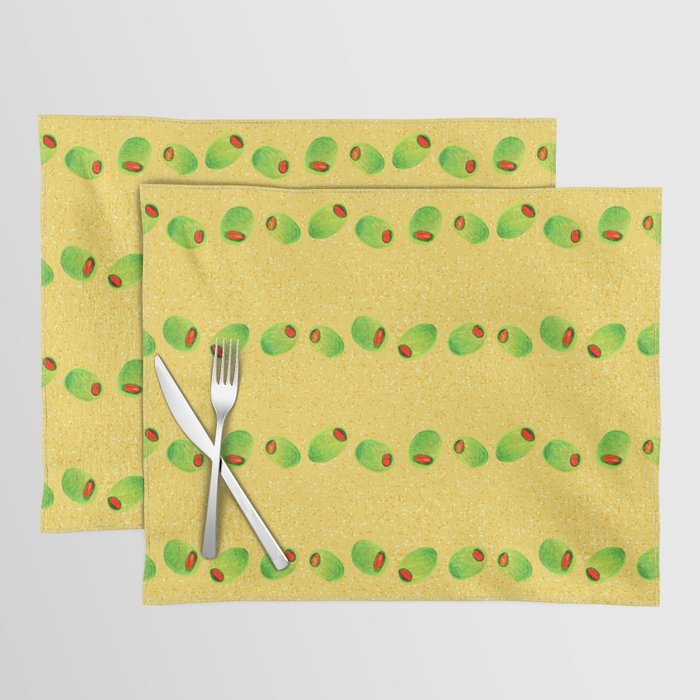 Olive Snack in Green & Yellow Placemat Gallery Image 1