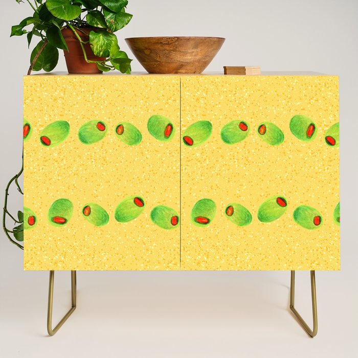 Olive Snack in Green & Yellow Credenza Gallery Image 1