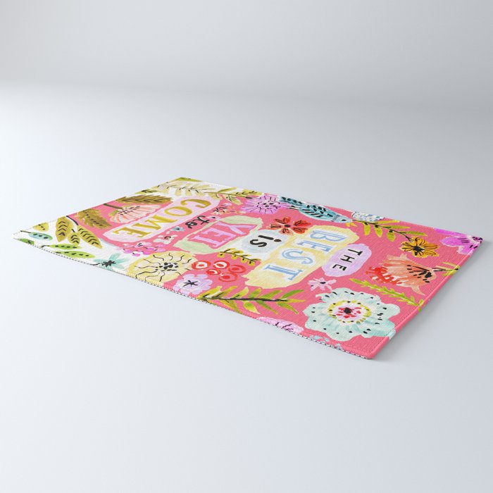 The Best is Yet to Come Pink Rug Gallery Image 3