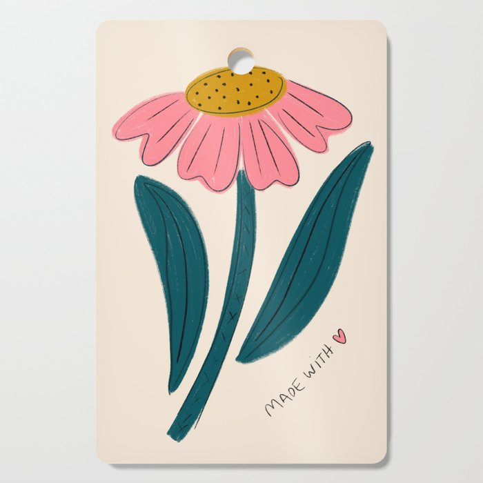Made with Love - Textured Flower  Cutting Board Gallery Image 1