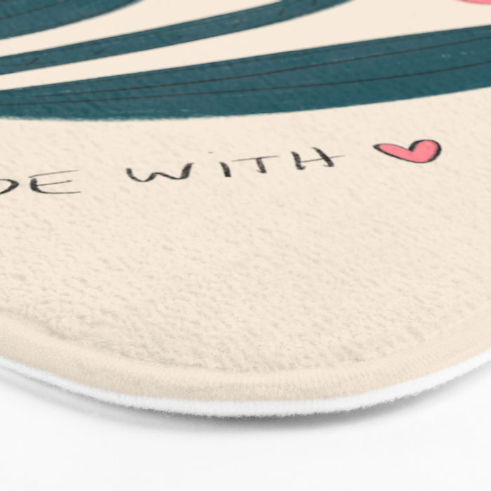 Made with Love - Textured Flower  Bath Mat Gallery Image 3