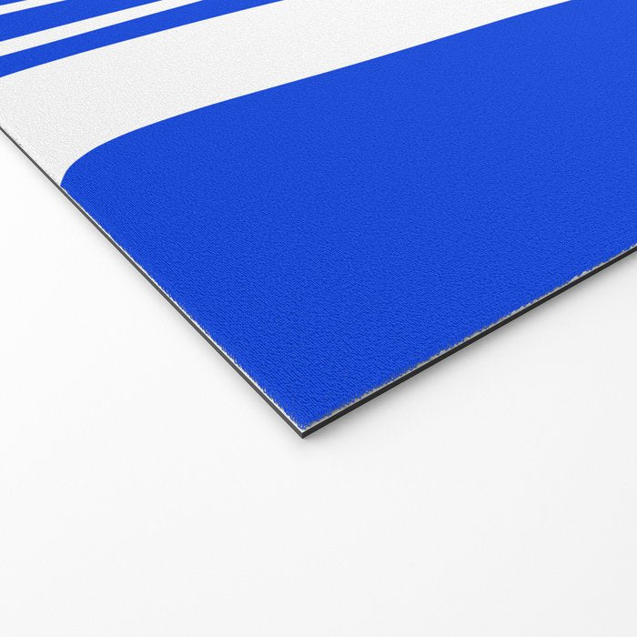 Palm Springs Mid-Century Modern Abstract Minimalist Pattern Royal Blue and White Welcome Mat Gallery Image 2