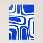 Palm Springs Mid-Century Modern Abstract Minimalist Pattern Royal Blue and White Stationery Card Gallery Image 2
