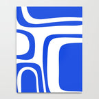 Palm Springs Mid-Century Modern Abstract Minimalist Pattern Royal Blue and White Notebook Gallery Image 4