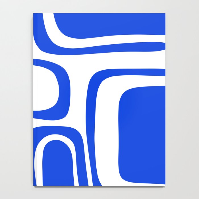 Palm Springs Mid-Century Modern Abstract Minimalist Pattern Royal Blue and White Notebook Gallery Image 4