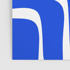 Palm Springs Mid-Century Modern Abstract Minimalist Pattern Royal Blue and White Poster Gallery Image 3