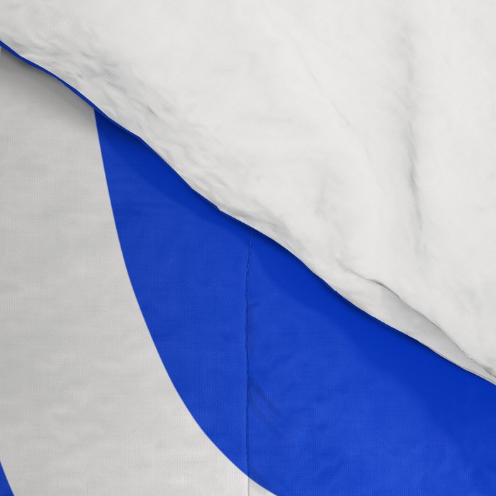 Palm Springs Mid-Century Modern Abstract Minimalist Pattern Royal Blue and White Comforter Gallery Image 4