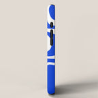 Palm Springs Mid-Century Modern Abstract Minimalist Pattern Royal Blue and White iPhone Case Gallery Image 2