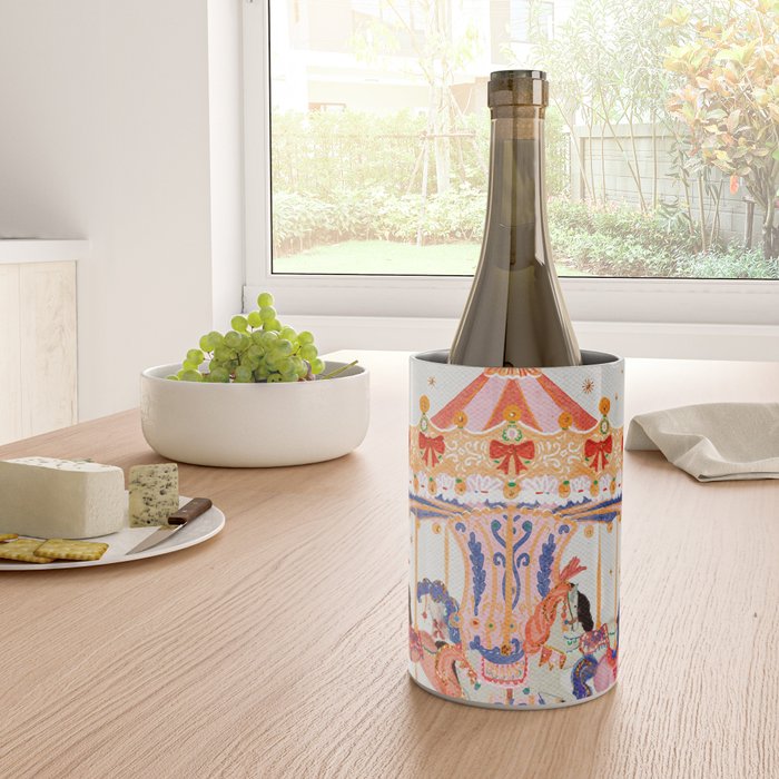 Whimsical Vintage Carousel Ride Wine Chiller Gallery Image 4