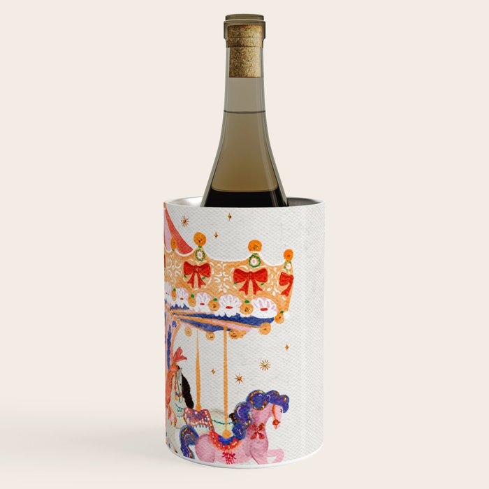 Whimsical Vintage Carousel Ride Wine Chiller Gallery Image 3