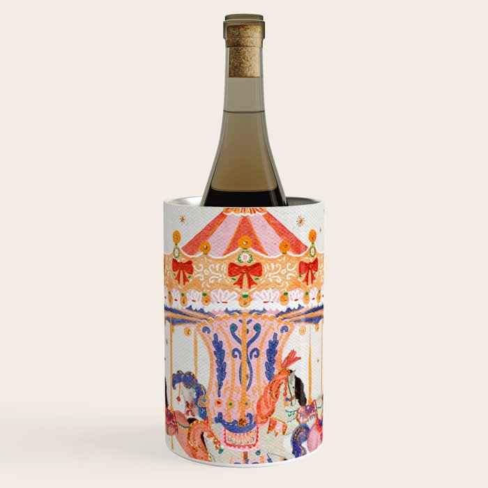 Whimsical Vintage Carousel Ride Wine Chiller Gallery Image 1
