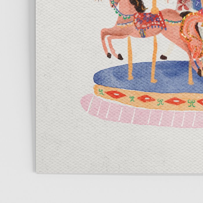 Whimsical Vintage Carousel Ride Poster Gallery Image 3