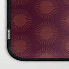 Boho Summer Sun Pattern XIII Dark Maroon Red Laptop Sleeve Gallery Image 3