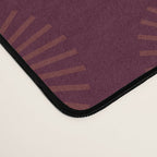 Boho Summer Sun Pattern XIII Dark Maroon Red Desk Mat Gallery Image 4