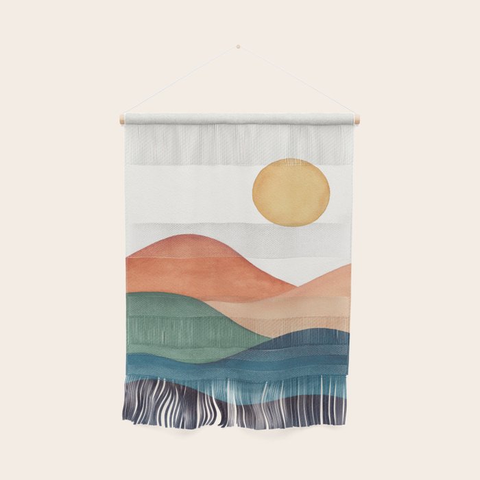 Colorful Abstract Mountains Wall Hanging Gallery Image 1