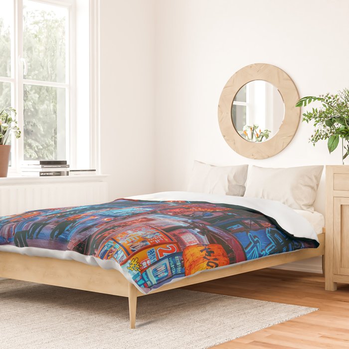 Osaka City Anime Scenes  Duvet Cover Gallery Image 2