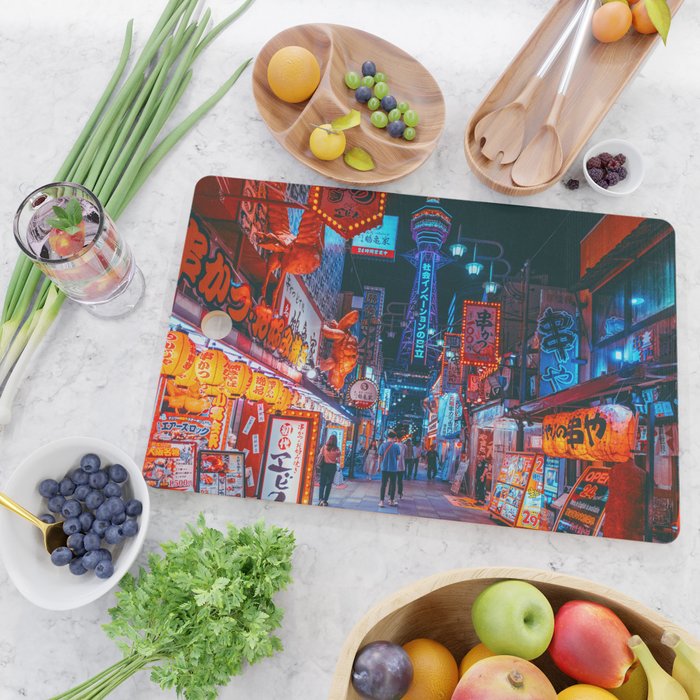 Osaka City Anime Scenes  Cutting Board Gallery Image 2