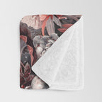 New Year's flowering night Throw Blanket Gallery Image 3