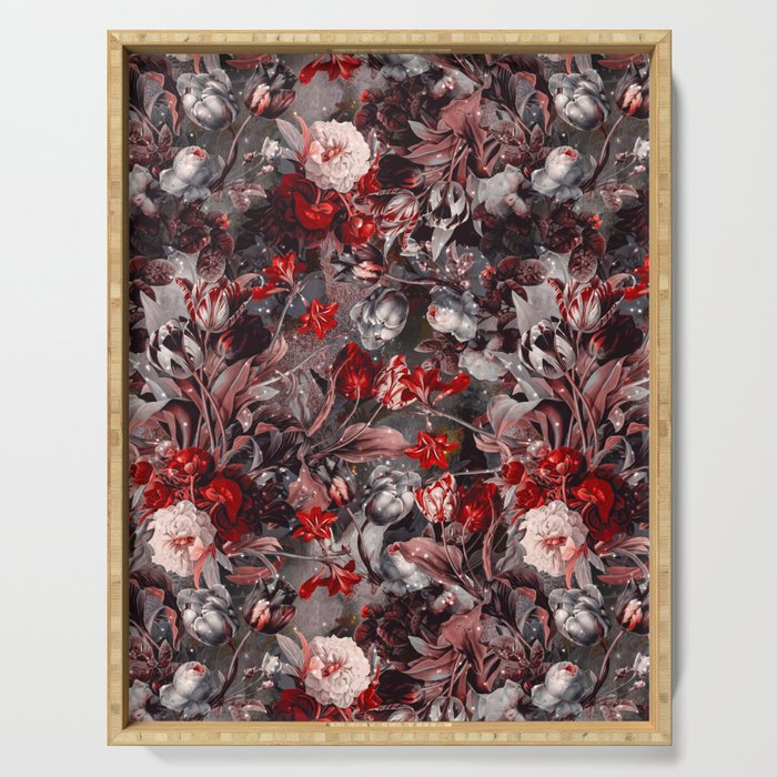 New Year's flowering night Serving Tray Gallery Image 1