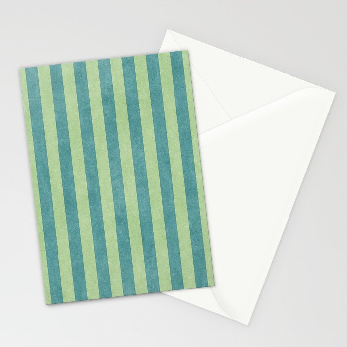 STRIPES - 005 - teal and green Stationery Card Gallery Image 2