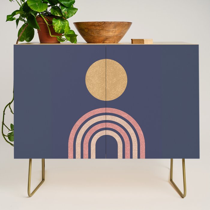 Mid century modern - indigo Credenza Gallery Image 1