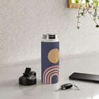 Mid century modern - indigo Water Bottle Gallery Image 4
