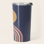 Mid century modern - indigo Travel Mug Gallery Image 2