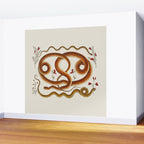 Albertus Seba Snakes Flowers Engraving ii Wall Mural Gallery Image 2