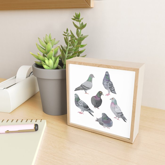 Pigeon Party Mini Art Print Gallery Image 2