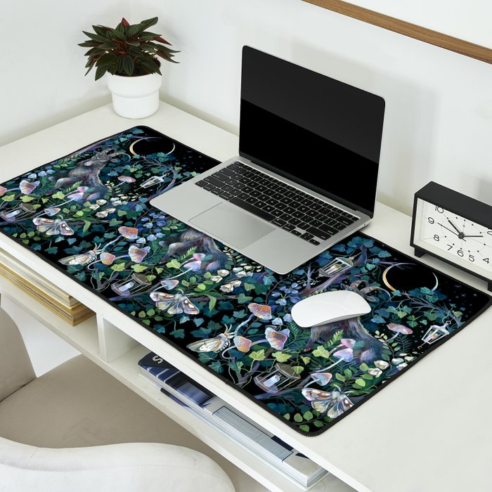 Black Goat Moon Garden Desk Mat Gallery Image 2