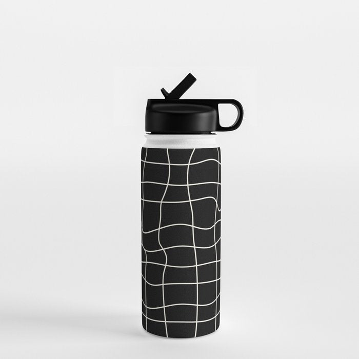 Warp Grid: Midnight Black Edition Water Bottle Gallery Image 1