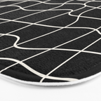 Warp Grid: Midnight Black Edition Bath Mat Gallery Image 3