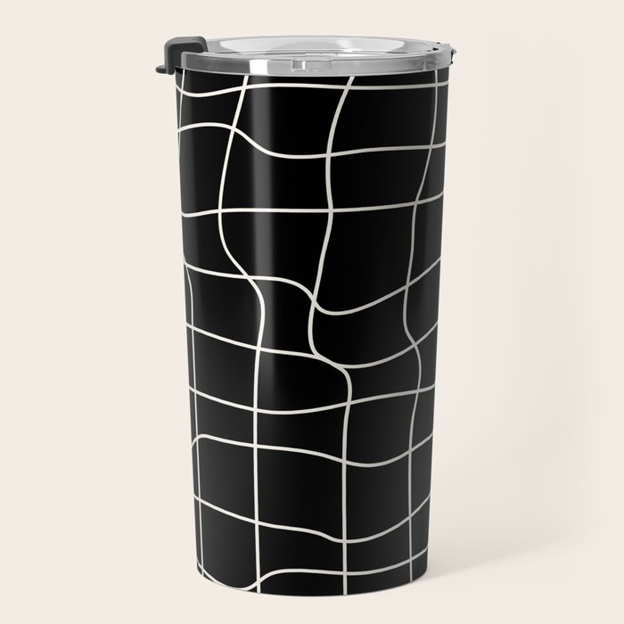 Warp Grid: Midnight Black Edition Travel Mug Gallery Image 3