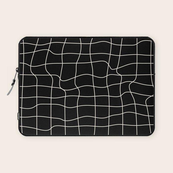 Warp Grid: Midnight Black Edition Laptop Sleeve Gallery Image 1