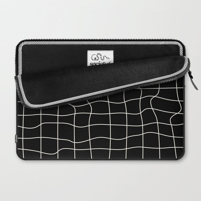 Warp Grid: Midnight Black Edition Laptop Sleeve Gallery Image 2