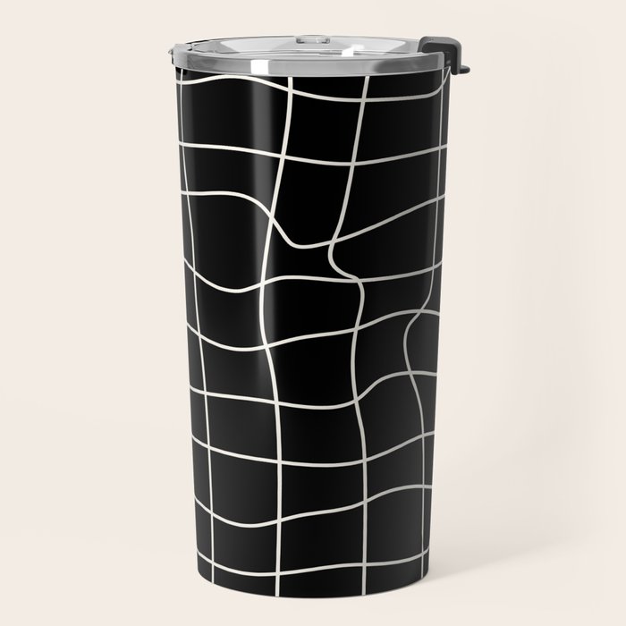 Warp Grid: Midnight Black Edition Travel Mug Gallery Image 2