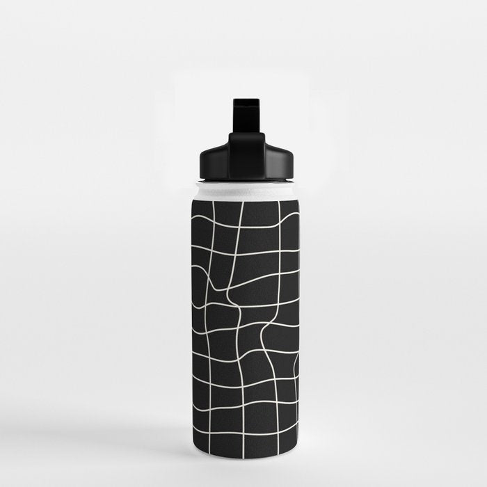 Warp Grid: Midnight Black Edition Water Bottle Gallery Image 2
