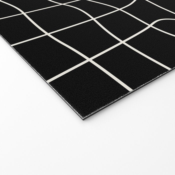 Warp Grid: Midnight Black Edition Welcome Mat Gallery Image 2