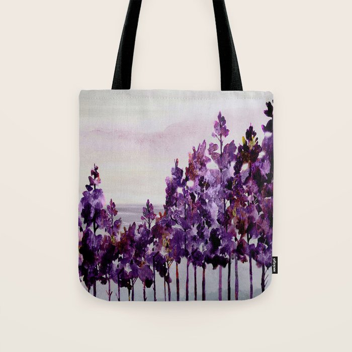Purple Trees Tote Bag Gallery Image 1